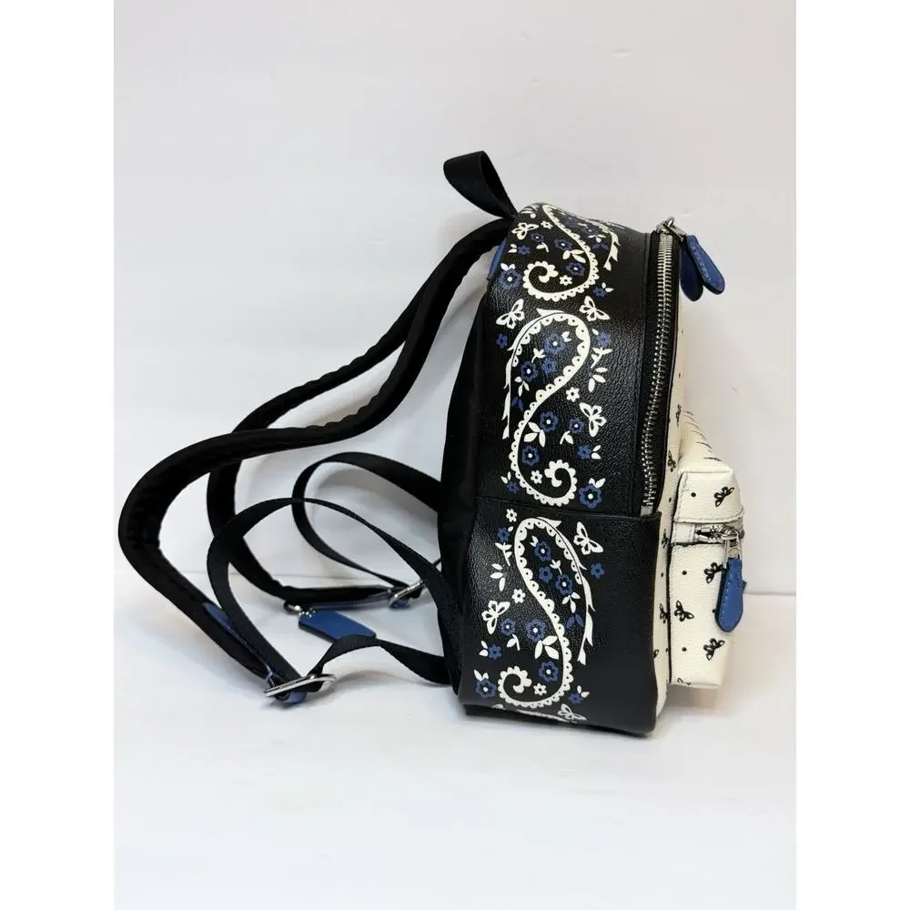 Coach Mini Charlie Backpack Lips & Butterfly Bandana Print # F59330 (NWOT)